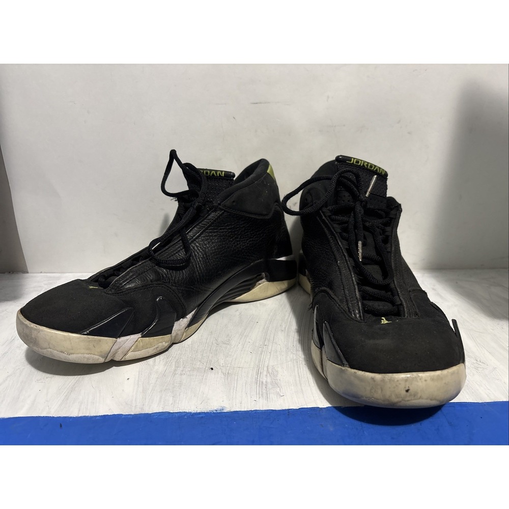 Air Jordan Retro 14 Indiglo Black Green 487471-005 Mens Sz 12 Sneaker Shoes